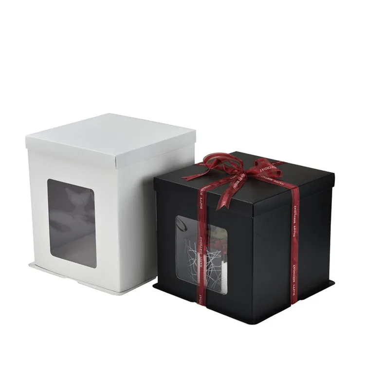 
Custom cake packaging box with windows 