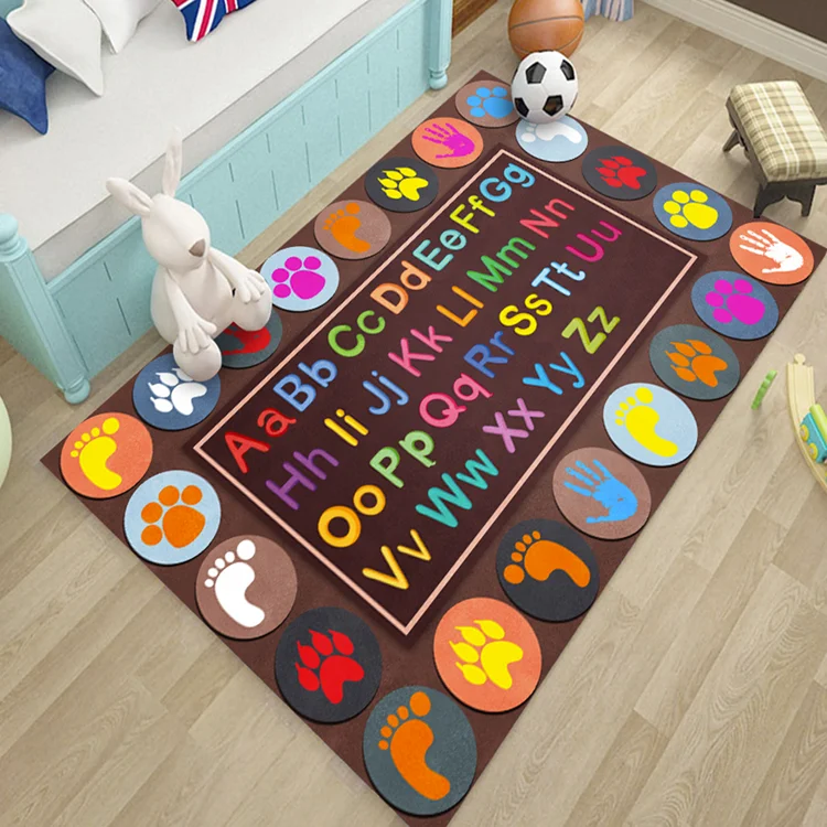 High quality Waterproof Country Road City Map Play Mat Kids Area Rugs with free sample