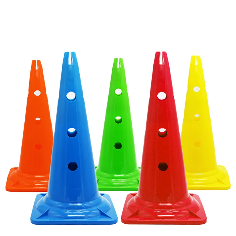 52cm height with hole training cone football training equipment plastic cone and agile cone wholesale