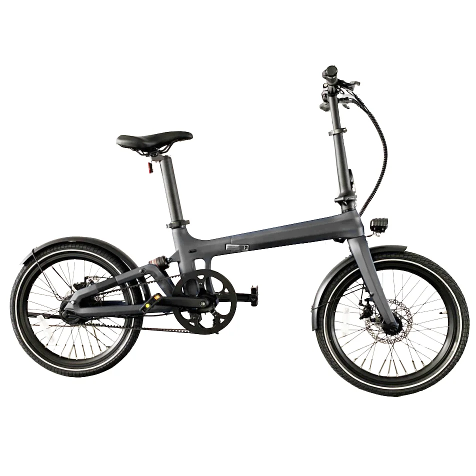 Naicisports X2+ Lightweight Carbon Electric Bike 250W Foldable Belt Drive Folding Ebike 20 Inch Folding Electric Bike