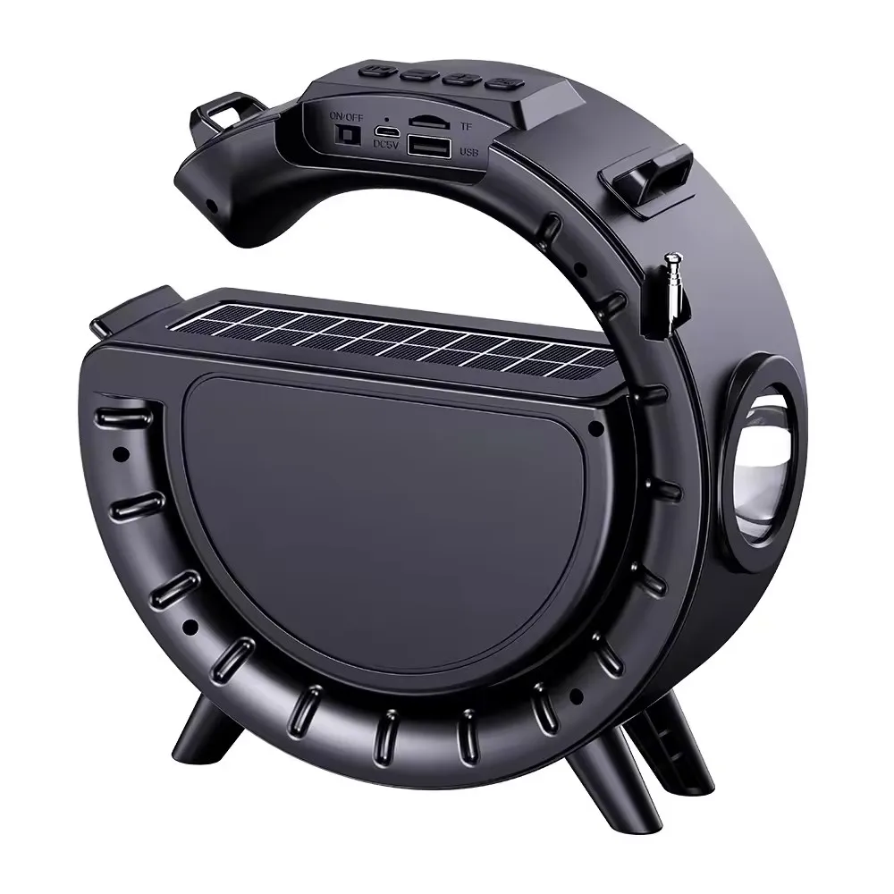 Hot Big G Bluetooth Speaker Flashlight Solar Player Outdoor Convenient Wireless Card Speaker 10W Bluetooth Connection 5V FL-SW05