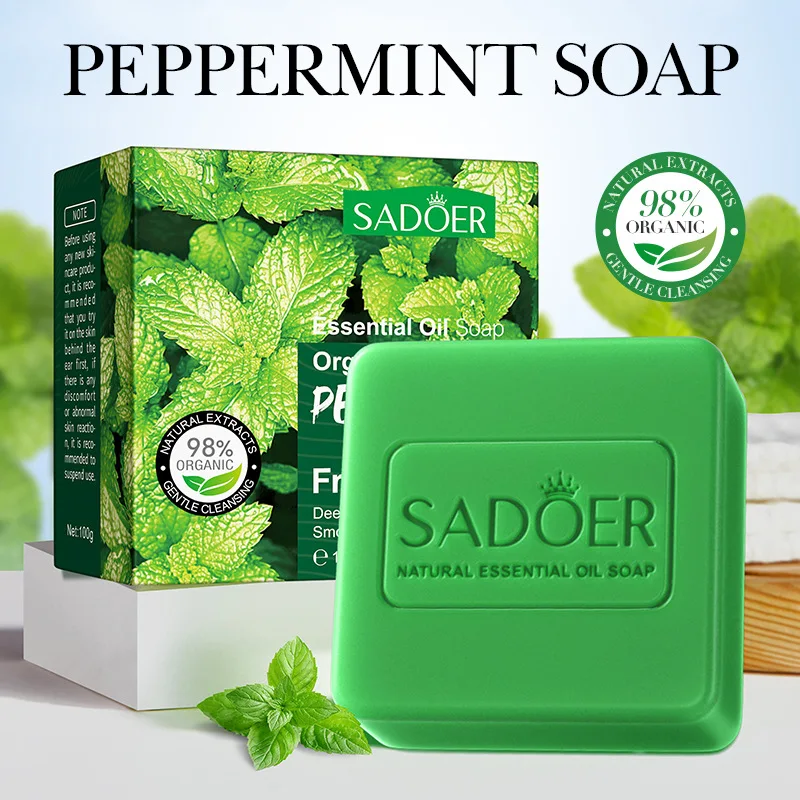 Private Label SADOER Natural Extract Whitening Brightening Organic Soap Face Wash Soap Deep Cleansing Body Bathing Soap