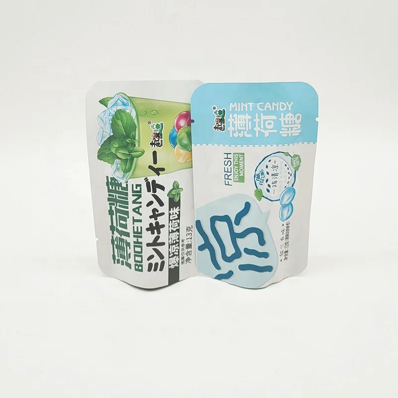 Hot Sale Plastic Packaging Bag Three Side Sealed Bag With Gravure Printing For Sugar Candy