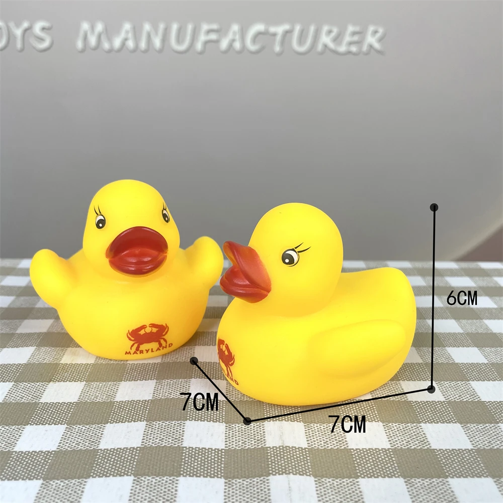 Custom Printing Own Logo Classic Baby Bath Toy Vinyl Non Toxic 7cm Mini Floating Yellow Rubber Duck