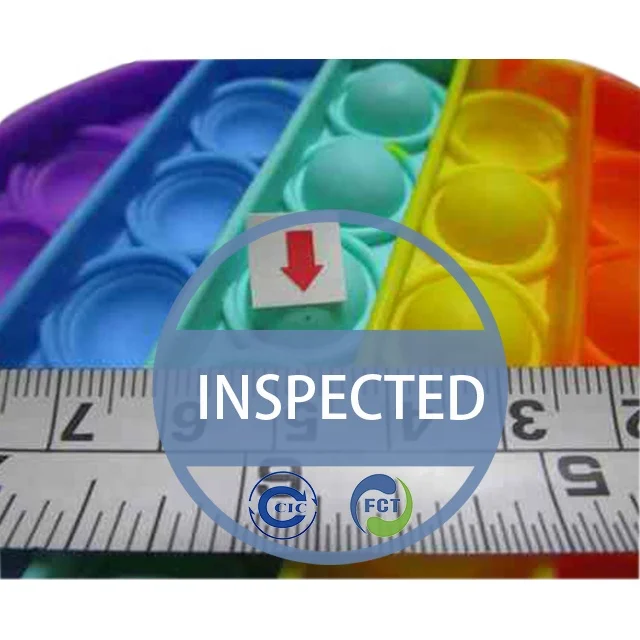 Push pop bubble fidget toy third party quality control qc final random inspection service in yiwu zhejiang