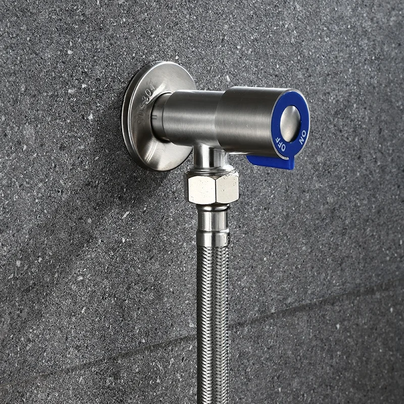 wholesale 304 stainless steel triangle valve wash bathroom basin angle valve for toilet