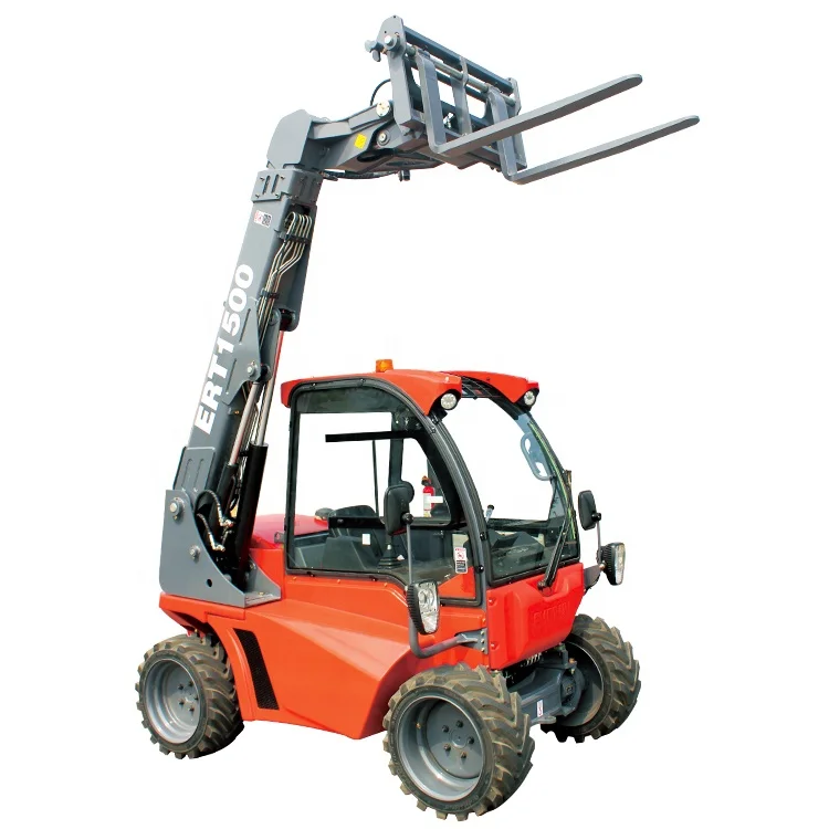 Everun ERT1500 4x4 Wheels Telescopic Forklift Rough Terrain Medium Telehandler with 1350Kgs Capacity
