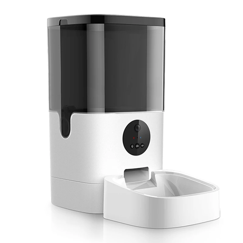 Автоматическая кормушка для домашних питомцев, автокормушка для кошек с камерой и таймером, запись звука, 4 л