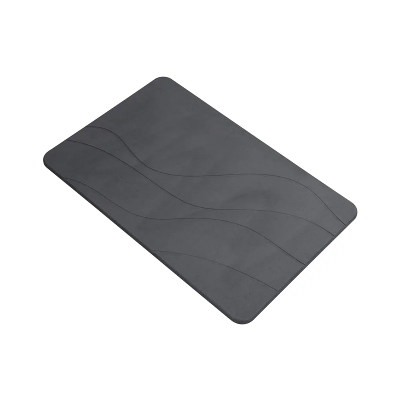 U-HOME Ice Home Plate Bathroom Mat Change Color Wash Basin Floor Stone Diatomite Bath Mat
