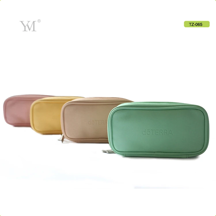 
wholesale travel essential oil carrying bag organiser leather essential oil case 