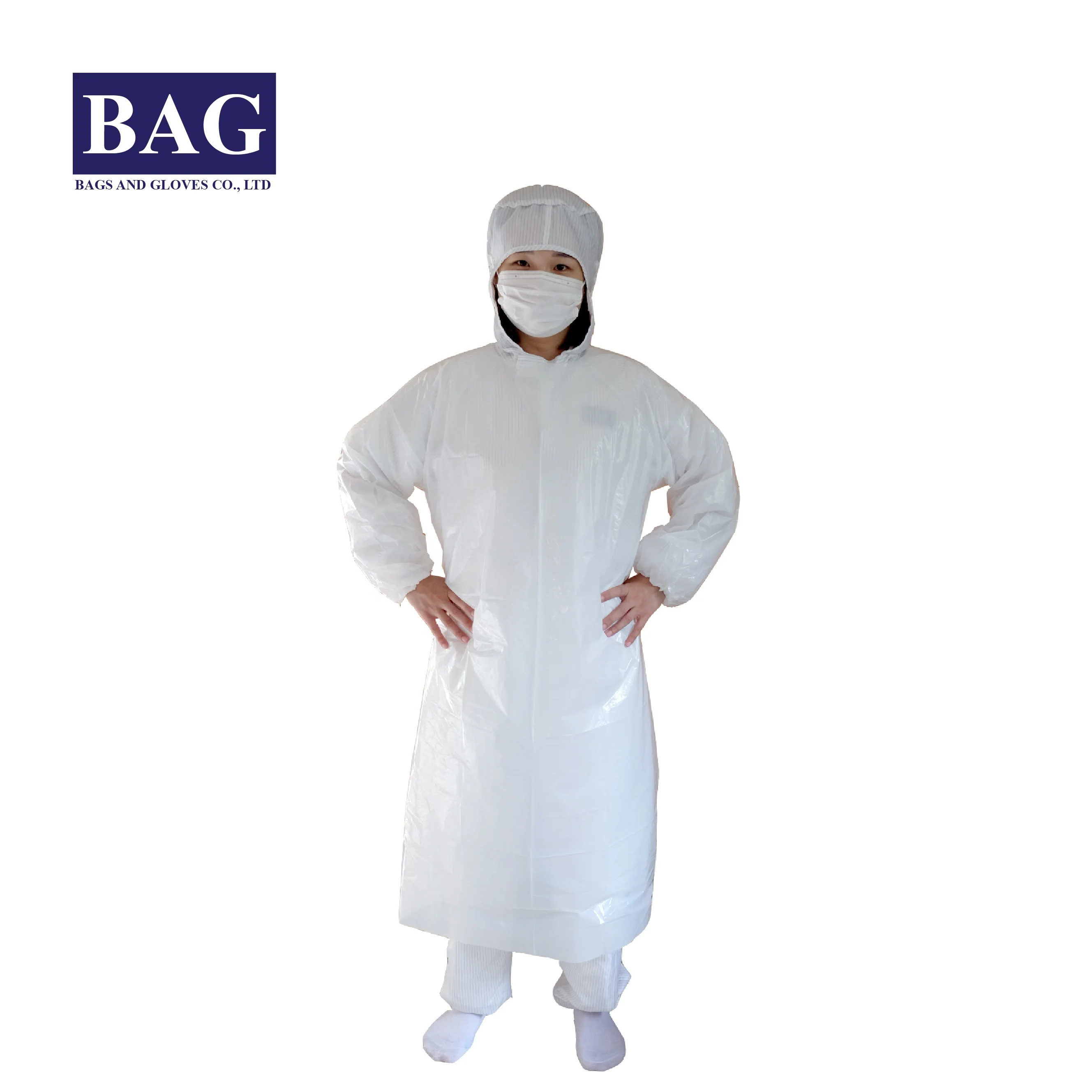 Low risk PPE disposable medical coverall suit, Non sterile, PE