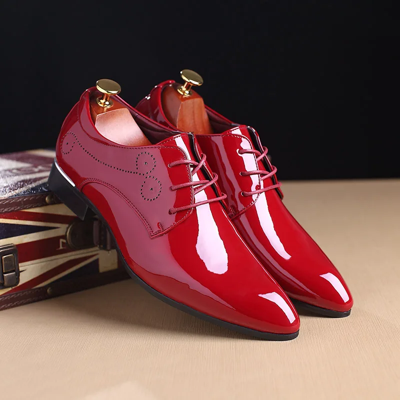 High Quality Fashion Brand Business Men Formal Shoes Oxford Leather Dress Pointed Wedding Shoes for Men us Size 13 14 15