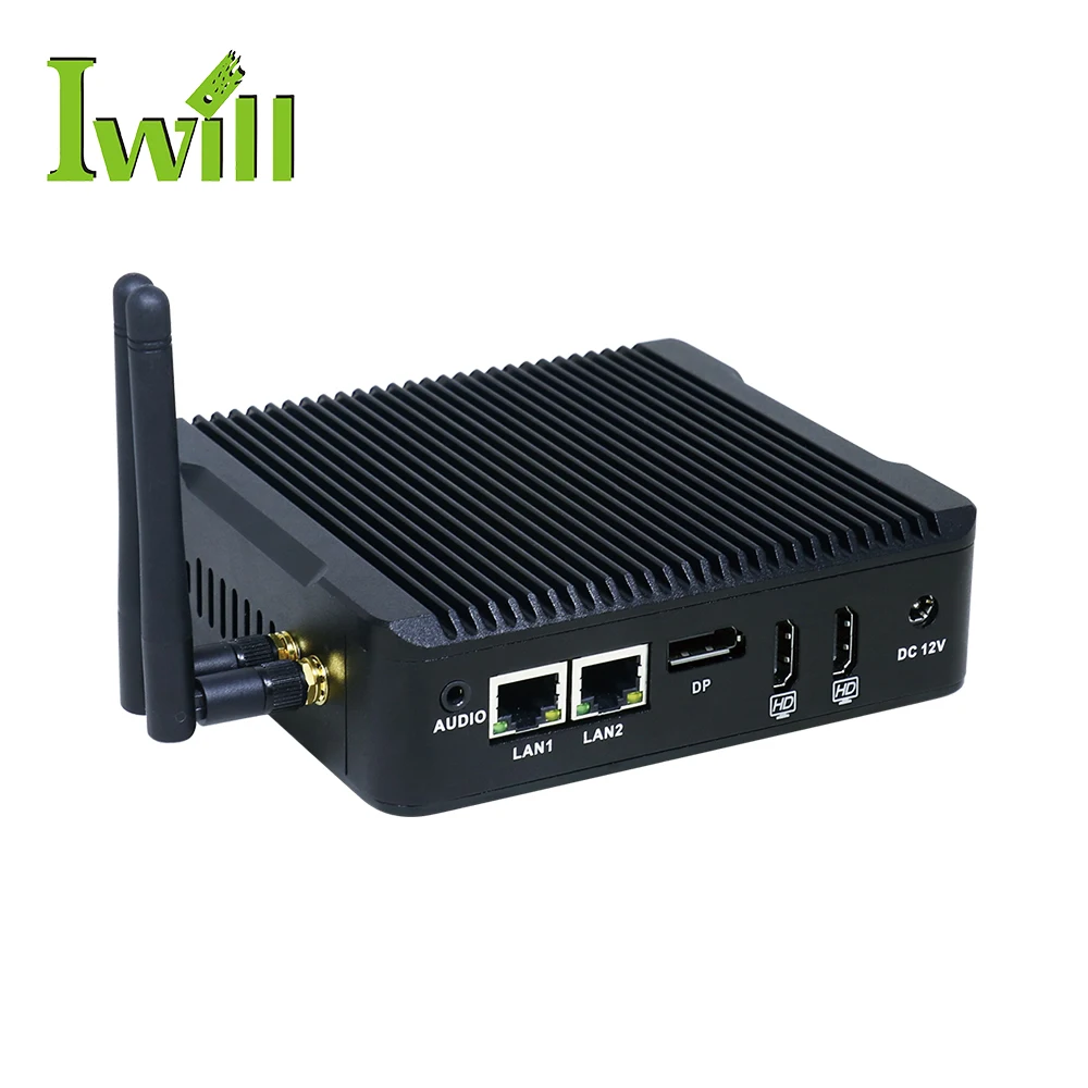  Мини-компьютер IWILL nano N3160 quad core без вентилятора с