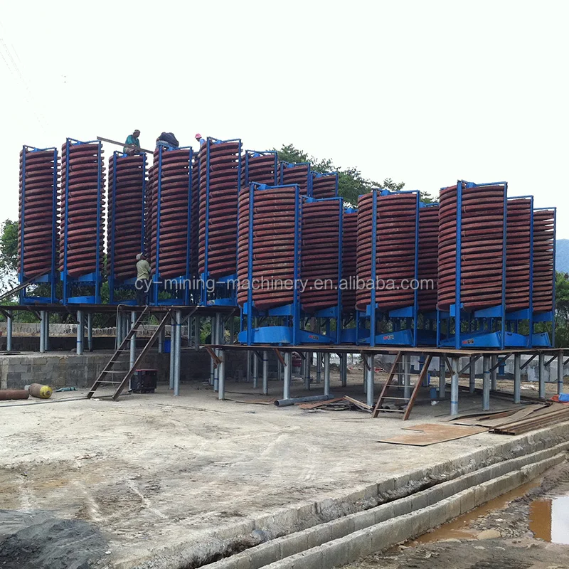 Congo Good Price Sulfuric Iron Ore Separator, Chrome Ore, Silver Ore Gravity Equipment Spiral Chute