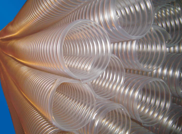 Flame retardant polyurethane hose reinforced pipe flexible pu dust ventilation pipe