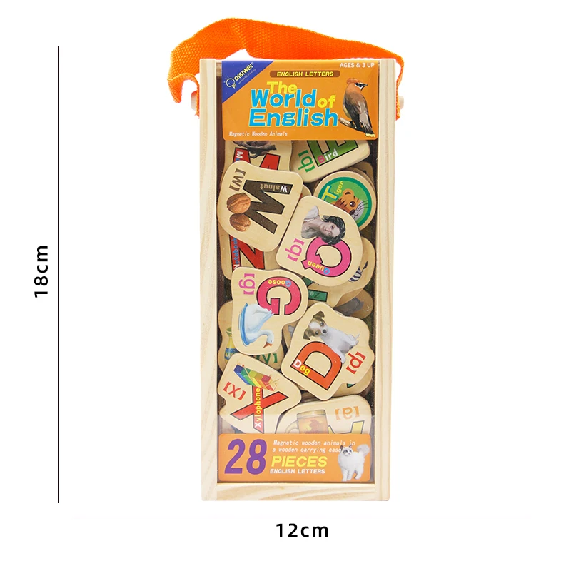 2021 Wooden Toys Montessori Educational Alphabet Magnetic Puzzle Geometry Fishing Toys For Kids