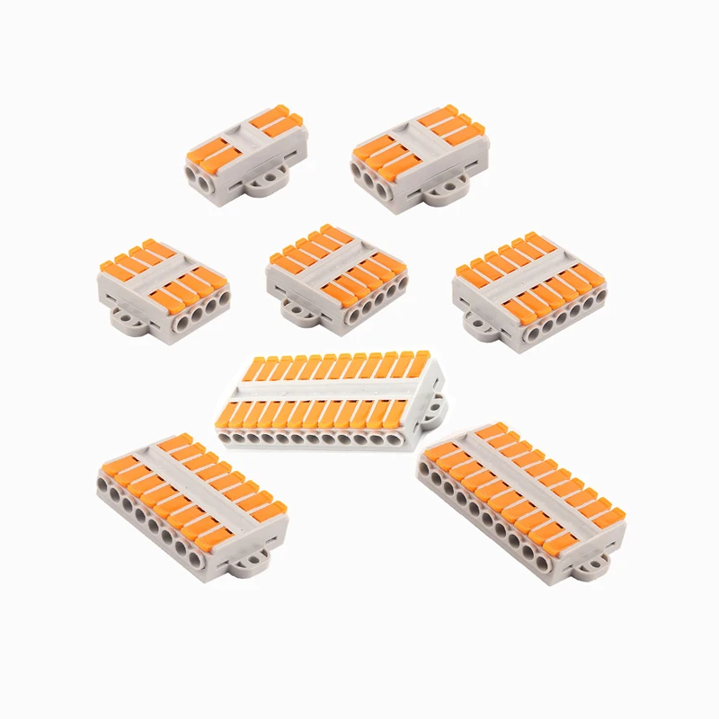 0.5-6.0mm Electircal Wiring Connectors M3 screws can be fixed Fast Docking Conductor Wire Connectors Push-In Terminal Block