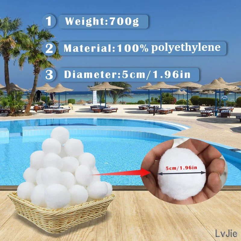 Pool Filterball Sand Replacement Polyester Eco-Friendly Aqua Fiber Ball Pool Filter Cleaning Ball