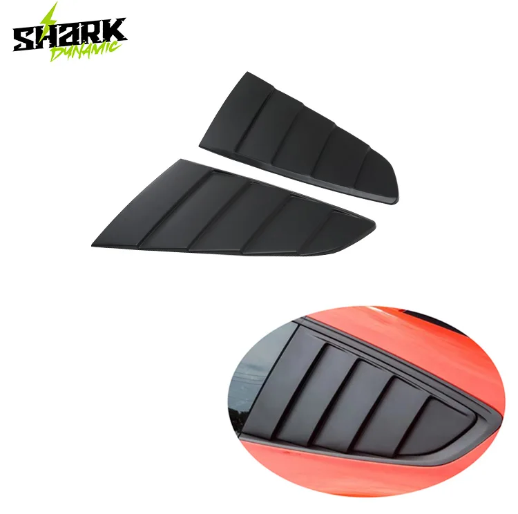 Накладки на окна задние боковые черные пластиковые для Ford Mustang 2015-2017 Sharkaero фирменные