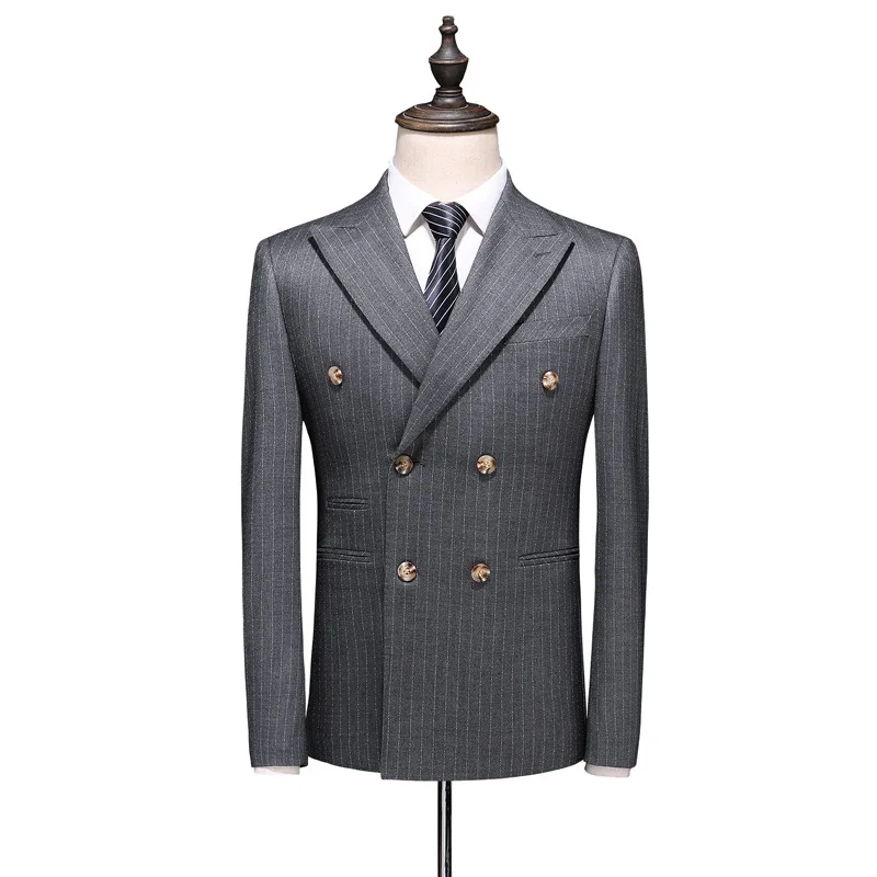 Jancember RJ05 Gray Formal Slim Business Suit And Blazers Jackets For Men
