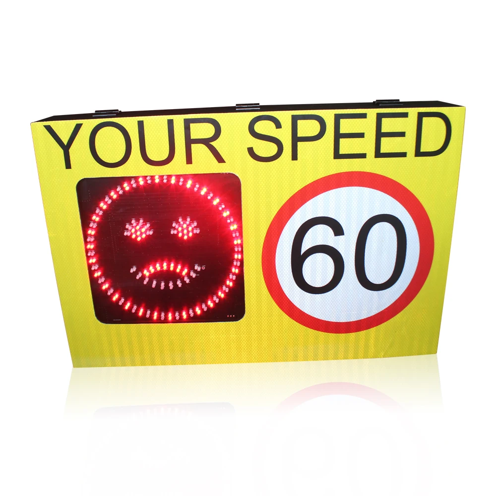 Smile Face Radar Speed Sign With Built-in Radar Speed Measurement Module On Sales