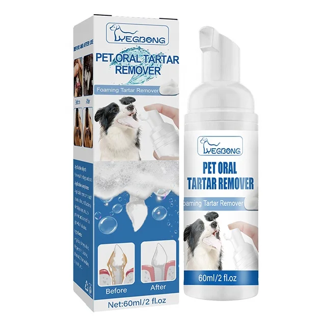 YEGBONG Private Label 60ml Whiten Teeth Dog Cleaning Foam Pet Oral Tartar Remover