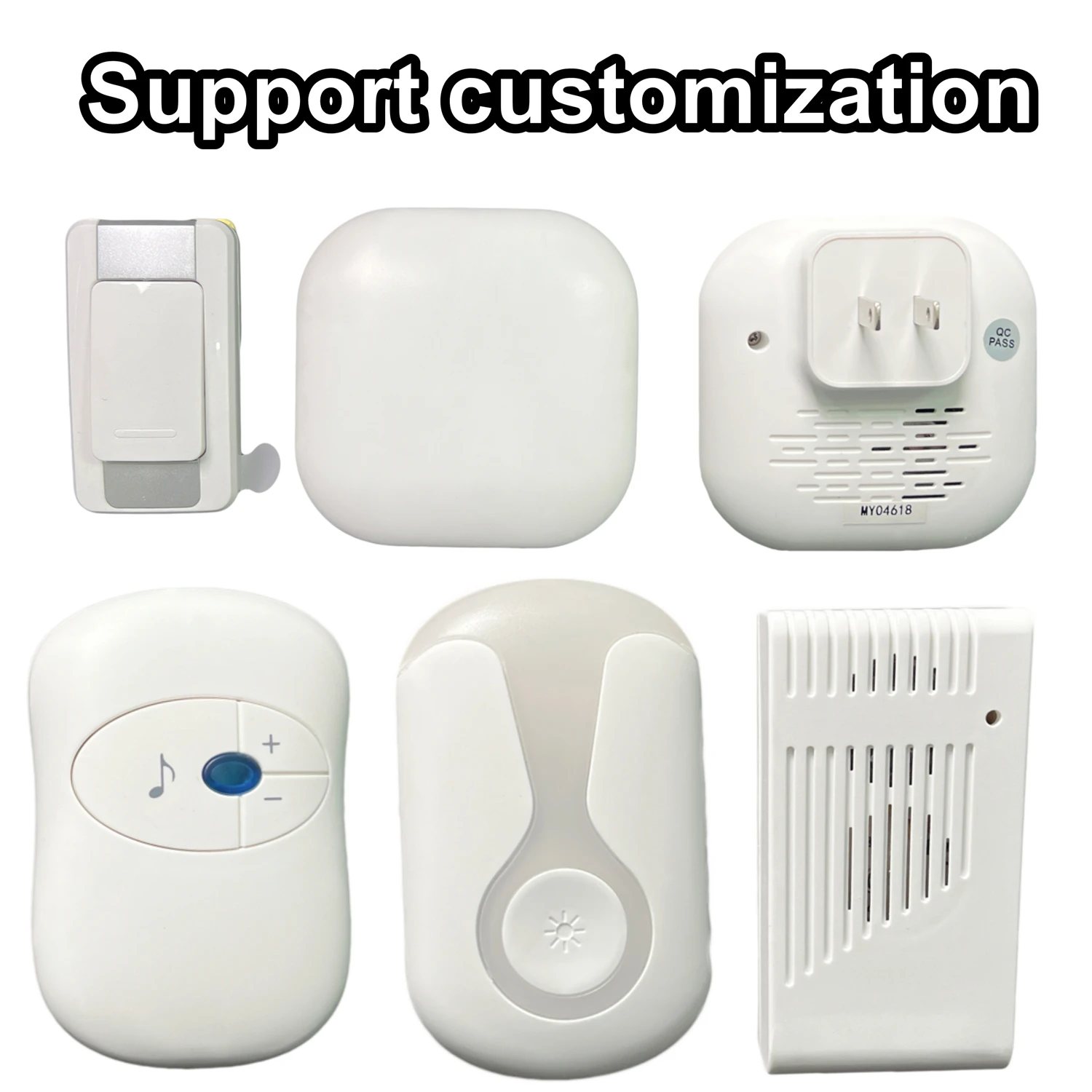 ring bell doorbell Wireless New Wireless Waterproof Doorbell  Plug Home Intelligent Door Bell Bell Chimes 1 Button 1 Receiver st