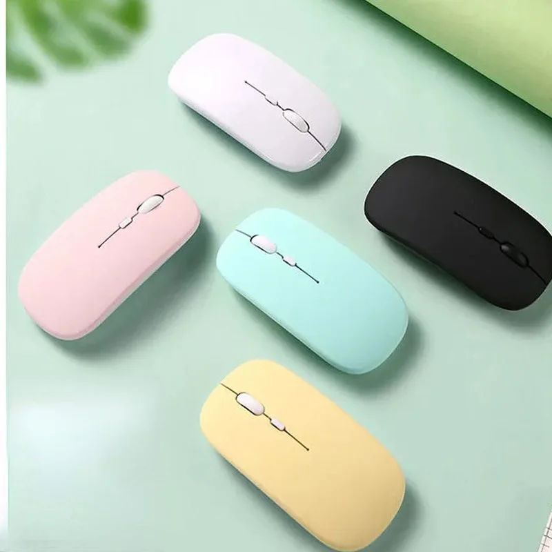 Wireless Mouse Rechargeable and battery Mouse Ultra-thin Silent Colorful Gaming Mouse For iPad Laptop PC