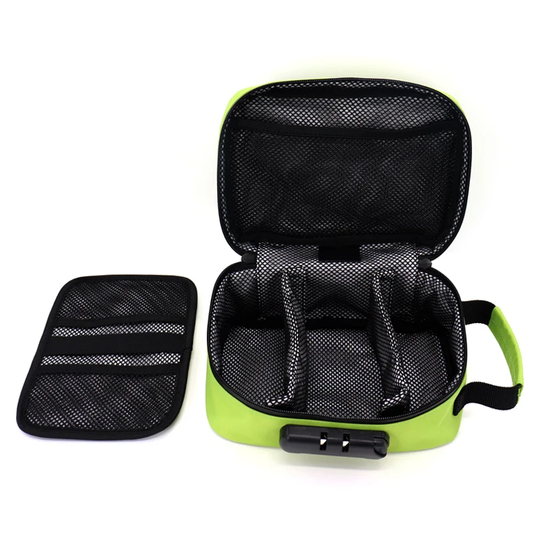  compact aluminum odor smell proof zipper stash case storage box with