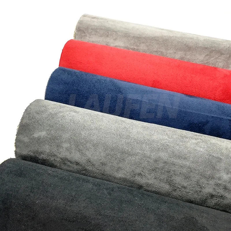 0.8mm Thick Alcantara Self-adhesive Fabric Adhesive Synthetic Leather Cloth for Car Interior Decoration Velvet Fabrics