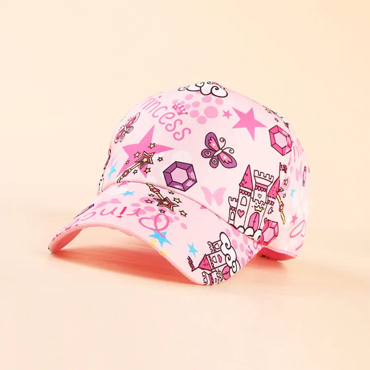 Hot Selling Wholesale Children Anime Pattern Printing Peaked Cap Hat Sports Caps Hat Kids Cartoon Design Baseball Cap