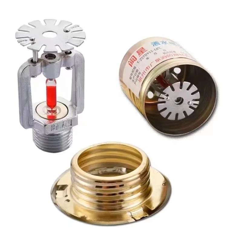 Fire Sprinkler System 1/2 Inch Concealed fire sprinkler DN15 Pendent Type Concealed Sprinkler
