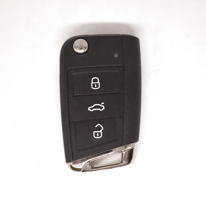 Genuine Semi-Intelligent Flip Remote Car Key For Golf MK7 3 Button ASK 434MHz MEGAMOS 49 chip Car Key Blanks CMIIT 2015DJ1678