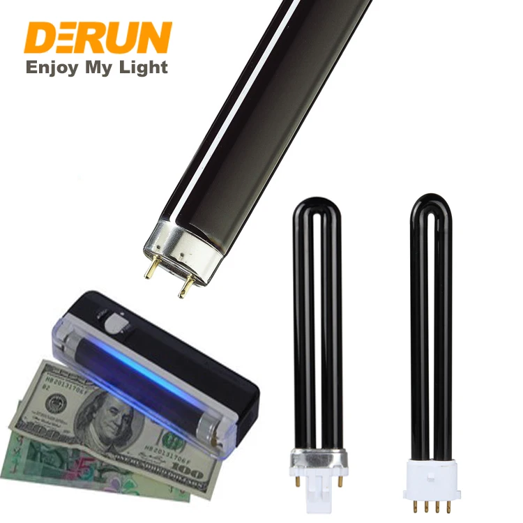 365nm Blb УФ-лампа 4W 6W 8W 10W 13W 15W 18W 30W 36W T5 T8 канальный Uv BLB детектор денег черный светло-голубой светильник FLT-BLB