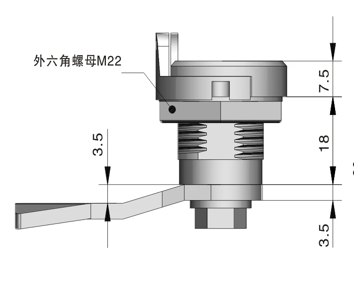 With Best Price Meigu Latch MS705-3A-B cam lock with dust-proof cylindrical lock cabinet lock made in china