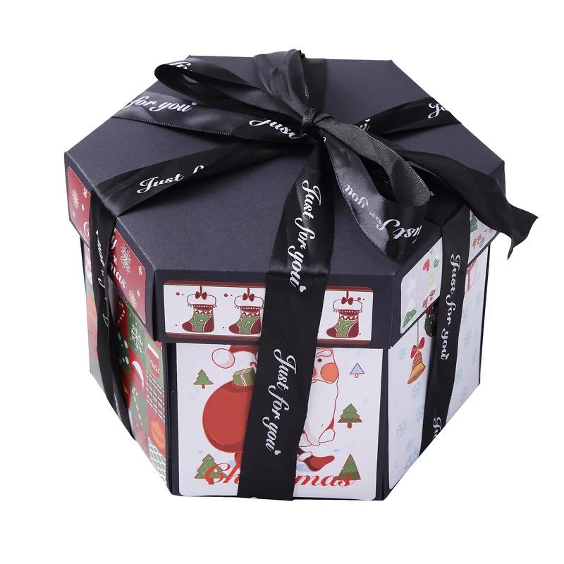 Best Seller Gift Box Hexagon Large DIY Christmas Birthday Explosion Box for Photo Storage
