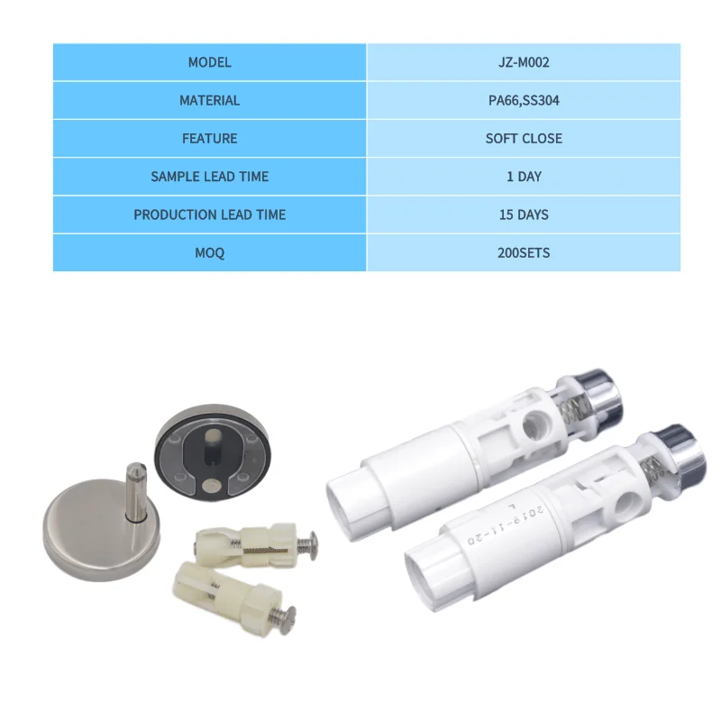 
JZ-M002 Long service life superior quality plastic dimenthyl silicone oil rotary dampers with adjustable torque 