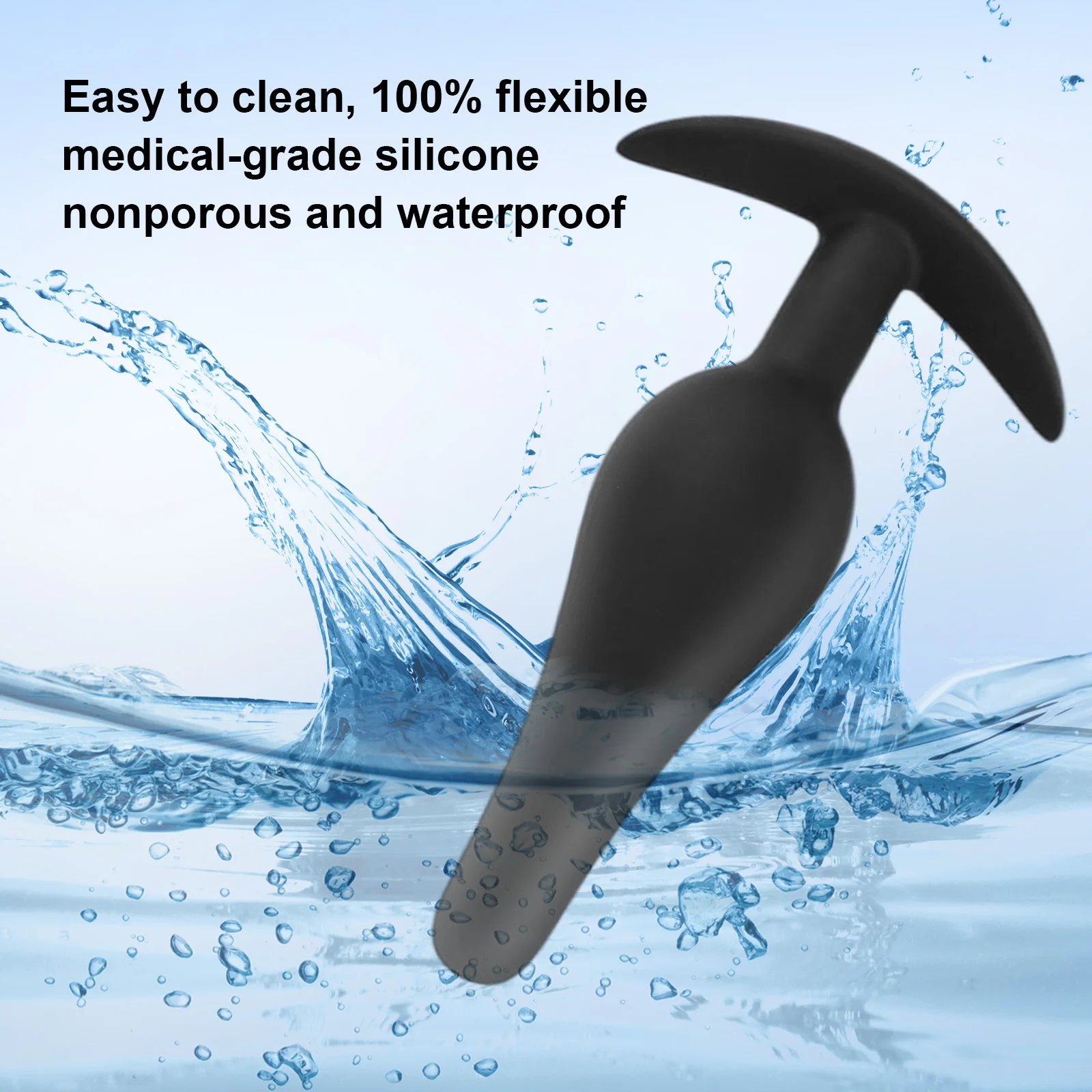 Sexbey OEM/ODM 3 sets of hip Anal Plug sex toys Black silicone porn toys male and female massage anal plug