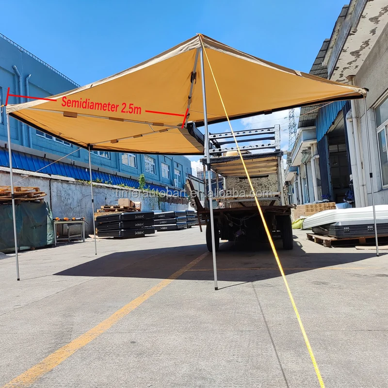 High Quality Extended 270 Degree Awning Speed Fan  Speed Open Rod Free Outdoor Road Camping Trip Car Side Tent For Camping