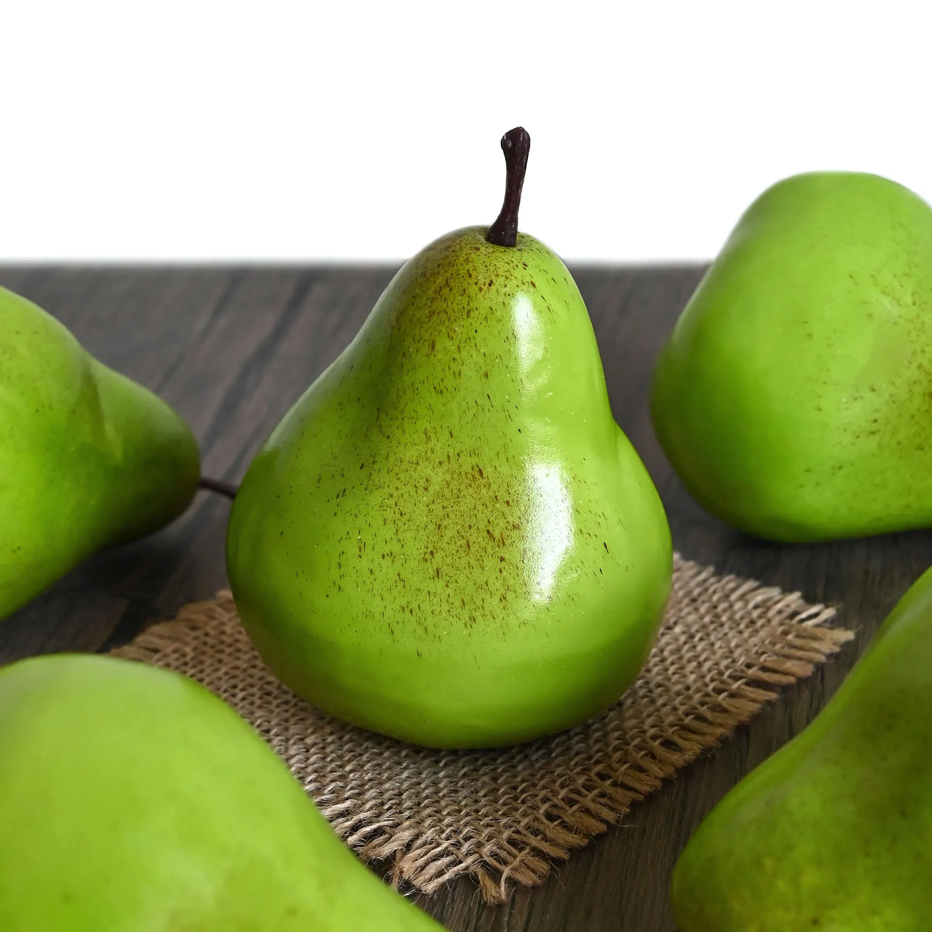 Artificial Fruits for Decoration Lifelike Decorate Yellow Green Pear