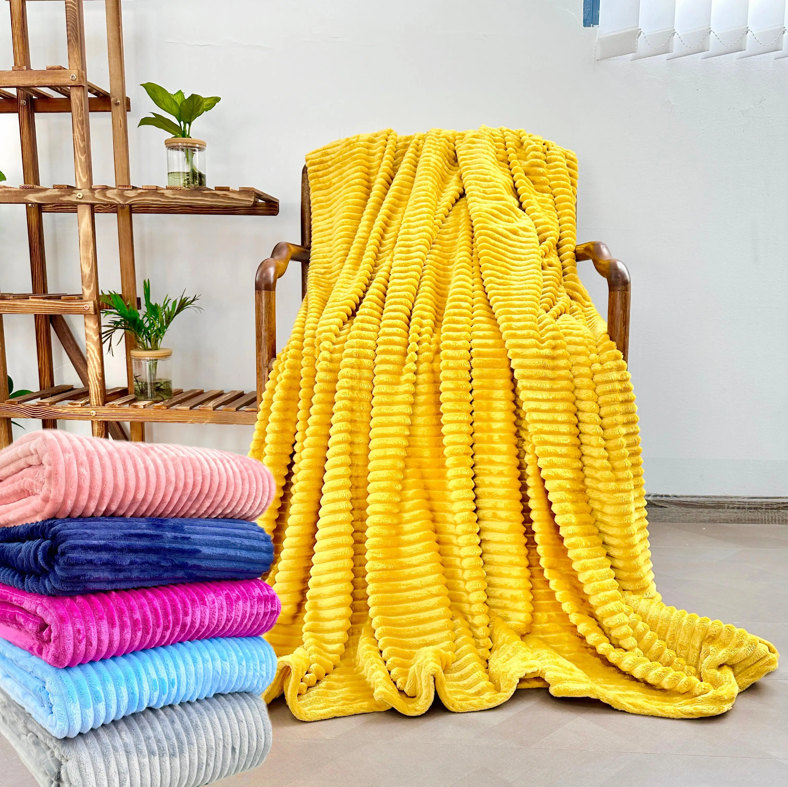 Wholesale Warm Winter King Size Custom Throw Coral Eco-Friendly Flannel Soft Winter Blankets