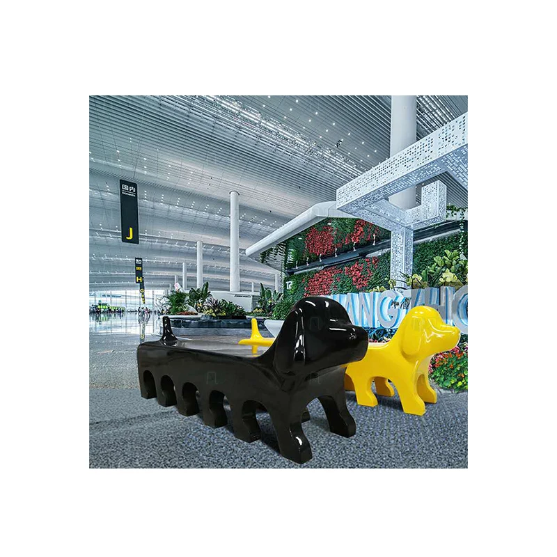 Color can be customized for dog shaped child seat outdoor indoor bench