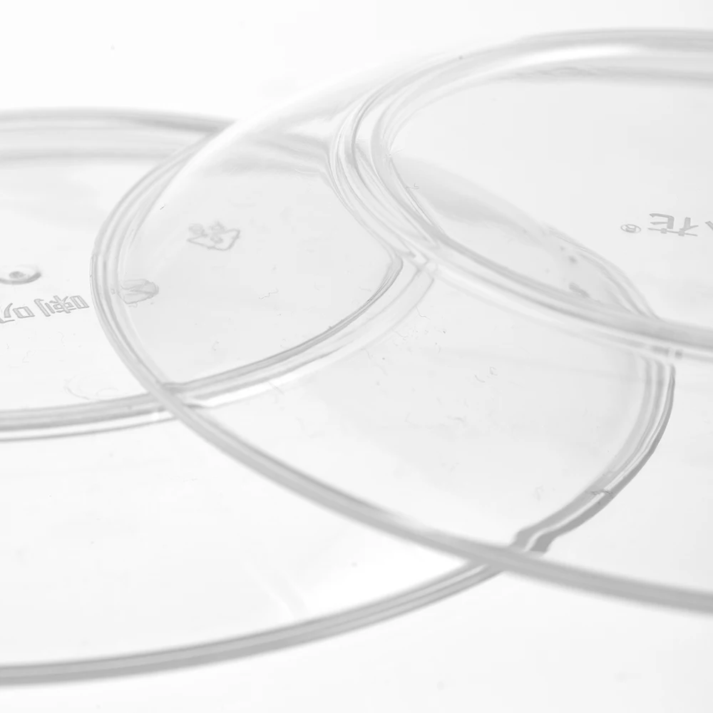 FREE SAMPLE Disposable Plastic Plate Party PS Plates Clear Round Shape Small Plates