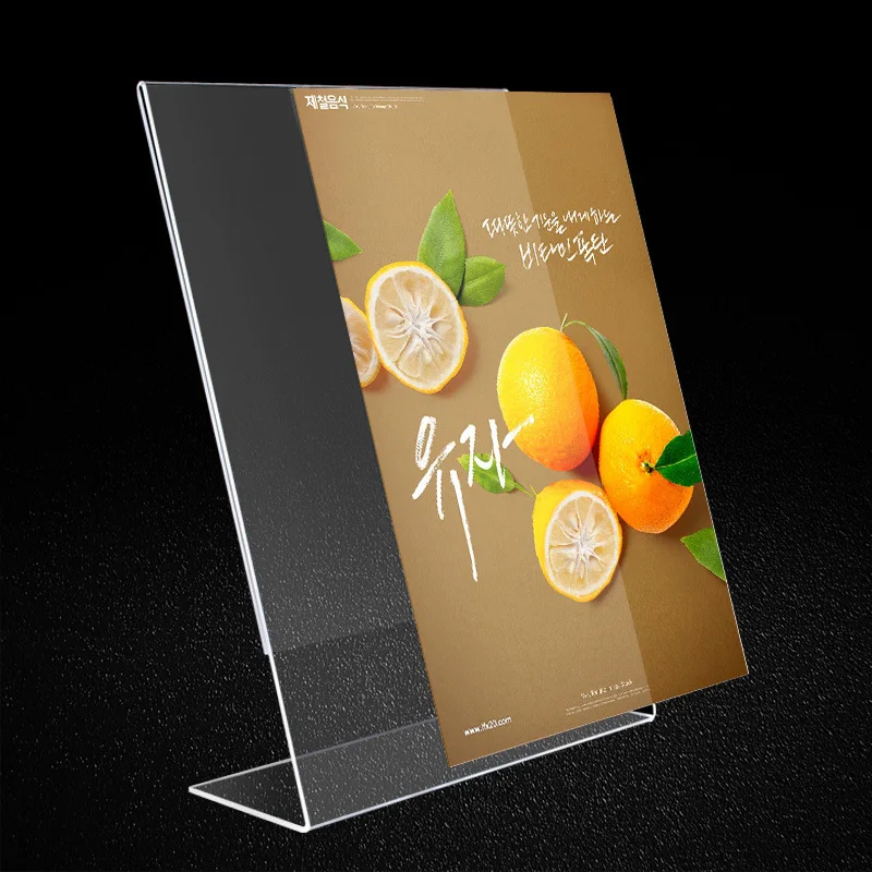 High Quality Acrylic Sign Holder Flyer Document Paper Display Stand clear Frame Table Sign Holder