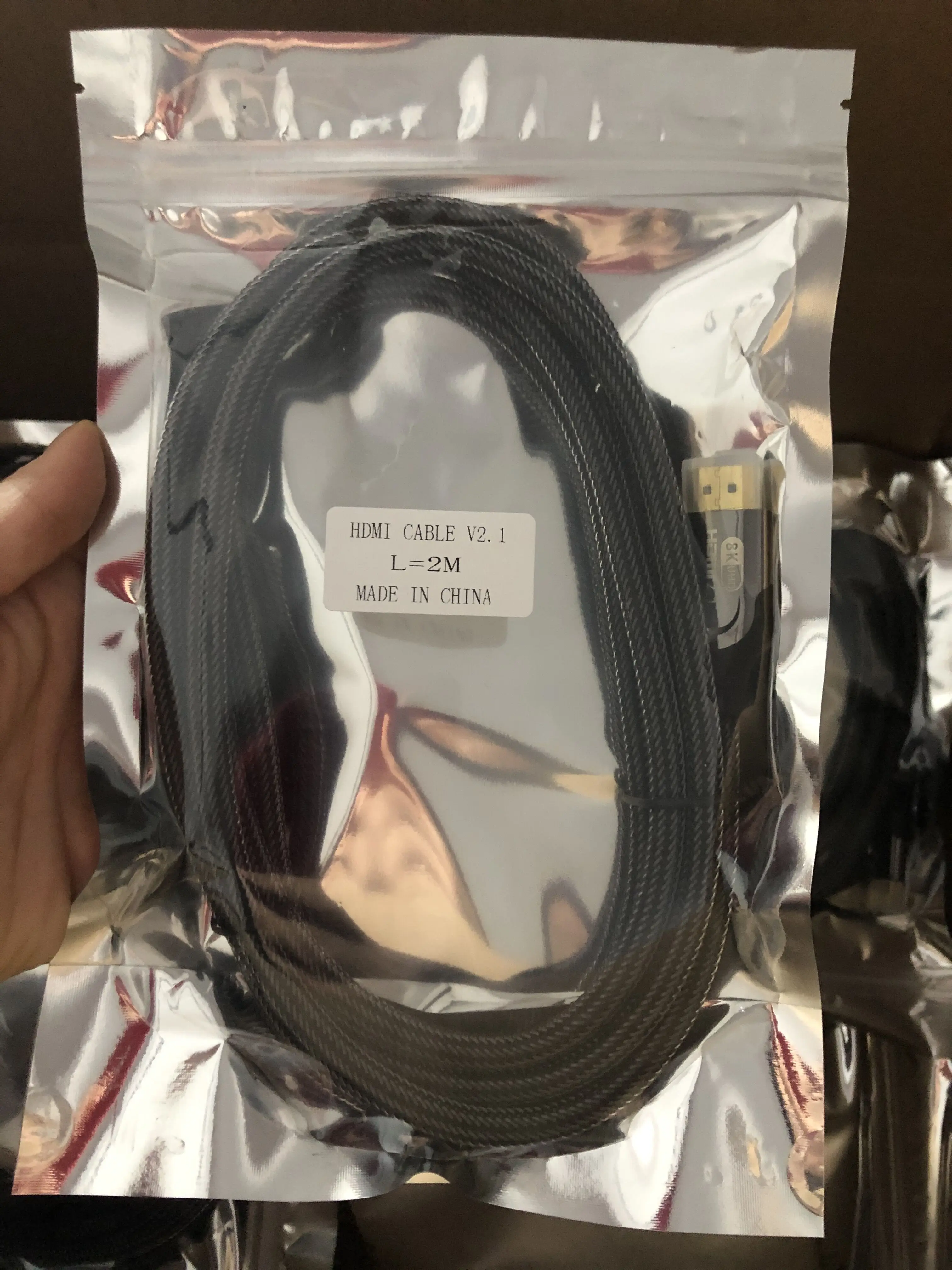  Кабель HDMI с разъемом «штырь-штырь» 2 1 м 4K в оплетке ethernet до 7