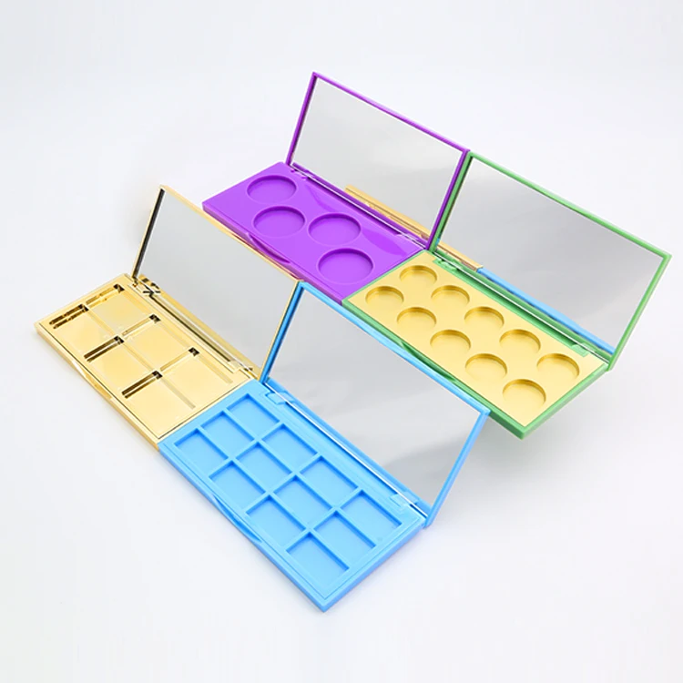 Custom Logo 10 Colors Rectangle Eyeshadow Pallette Empty Cosmetic Packaging Eyeshadow Pallette