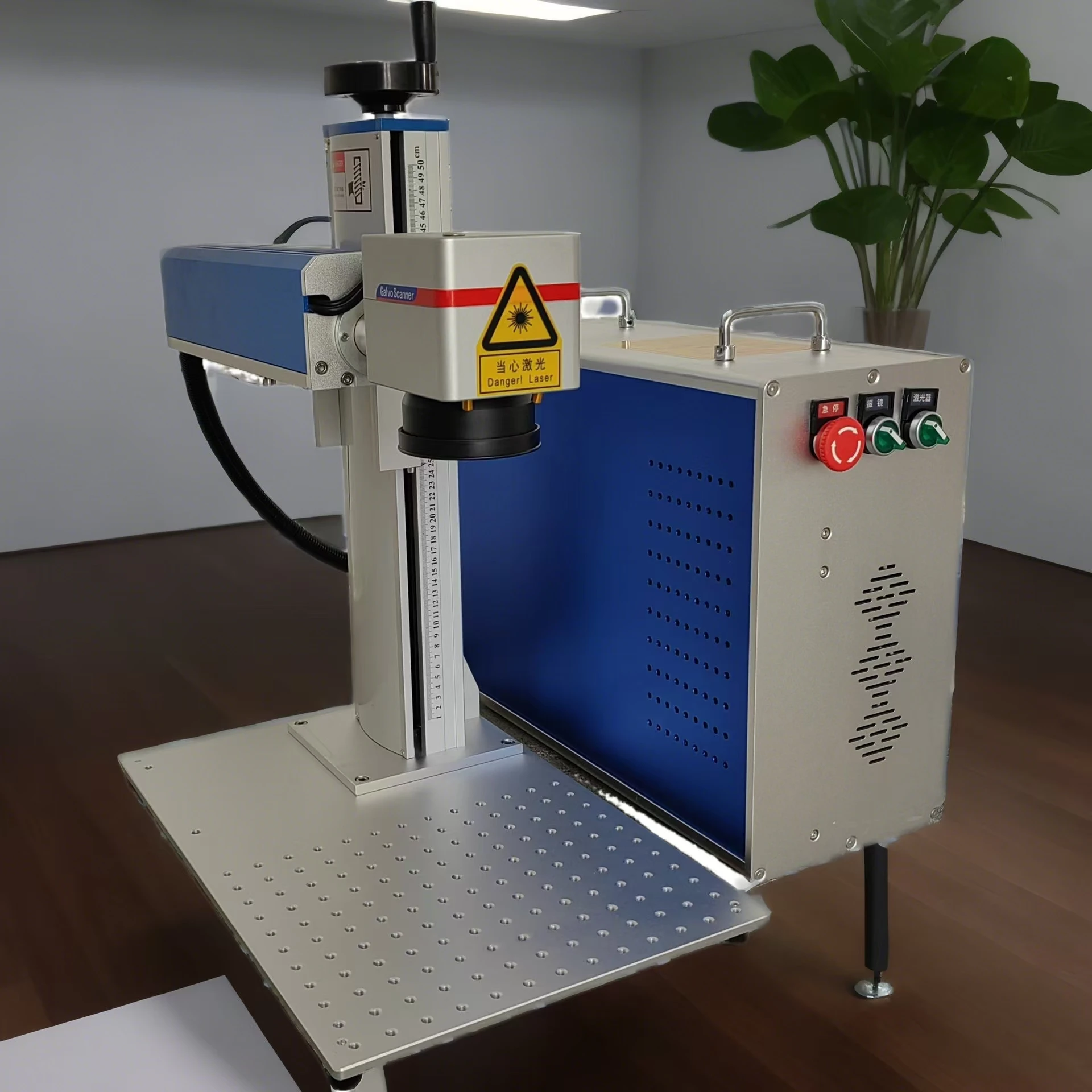 50W Fiber Laser  Marking Machine with Sino Galvo canning Head for Metal Deep marking Laser Source