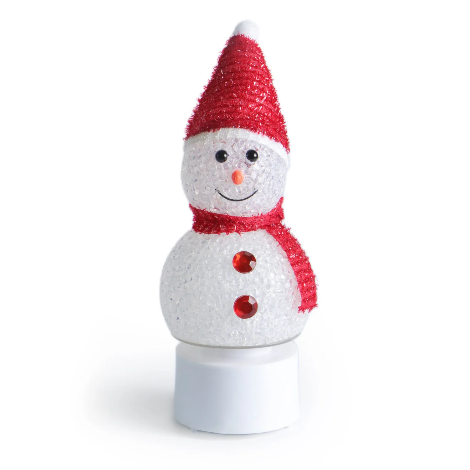 Christmas Kid Gift Snowman Shape LED Light with Base Ambiance ornament