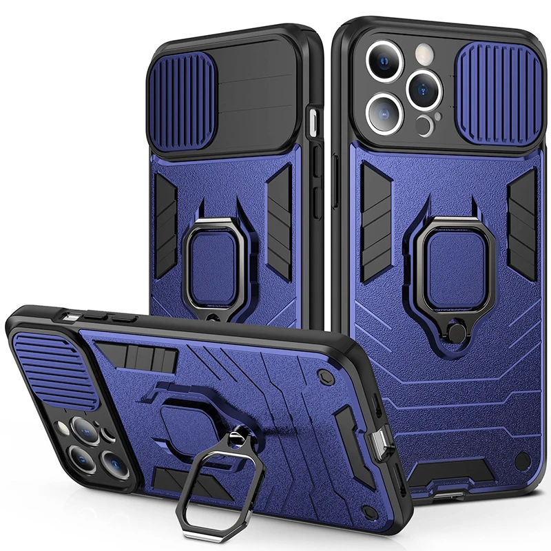 Slide Camera Protection Armor Back cover Shield Shockproof Phone case For Samsung A71 A51 A31 A21S