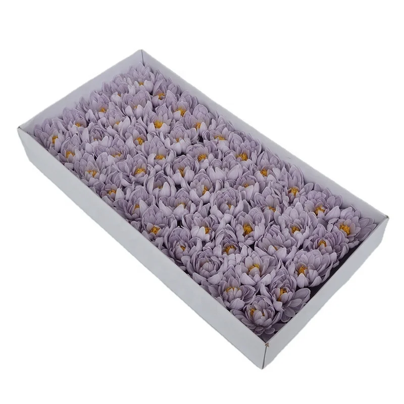 Artificial Lotus Home Wedding Christmas Decorations Chrysanthemum Scented Michelle Sea Aster Head Soap Flowers Bouquets